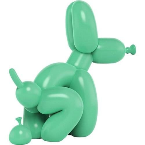 ART POOPING DOG ART SCULPTURE RESIN CRAFT ABSTRACT GEOMETRIC DOG FIGURINE STATUE LIVING ROOM HOME DECOR VALENTINES GIFT R1730