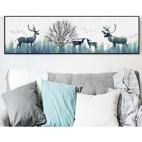 Nordic Deer Canvas Poster And Prints Canvas Painting Wall Pictures For Living Room Cuadros Decoration Modern Home Art Unframed