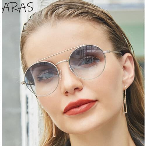 Retro Steampunk Round Sunglasses Women Fashion Double Beam Circular Sun Glasses Men Vintage Classic Small Frame UV400 Eyewear