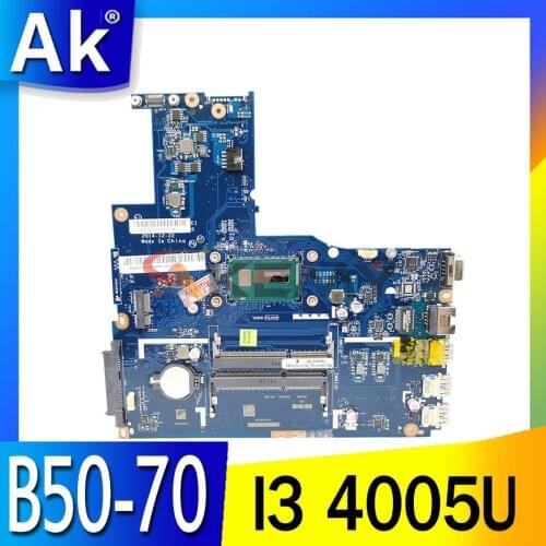 Akemy ZIWB2/ZIWB3/ZIWE1 LA-B092P for Lenovo B50-70 N50-70 notebook motherboard 5B20G40929 CPU i3 4005U DDR3 100% test work