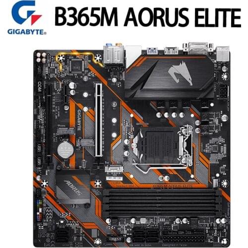 LGA 1151 Gigabyte B365M AORUS ELITE Motherboard Intel B365 Core i7/i5/i3 DDR4 64GB PCI-E 3.0 M.2 Desktop B365 Placa-Mãe 1151