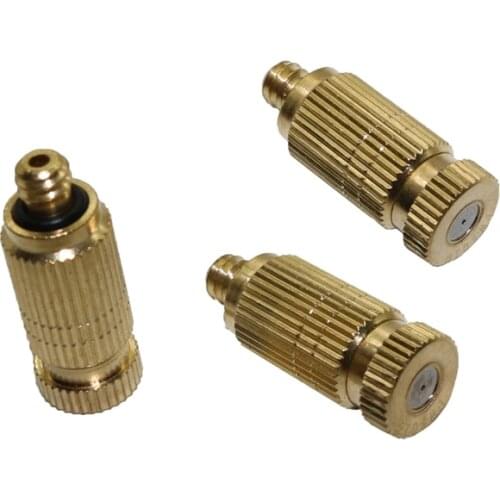 3pcs Copper Spray Nozzle Humidifier Nozzle 3/16 Connector Vegetable Irrigation Fountain 0.1-0.7mm Gardening Accessories