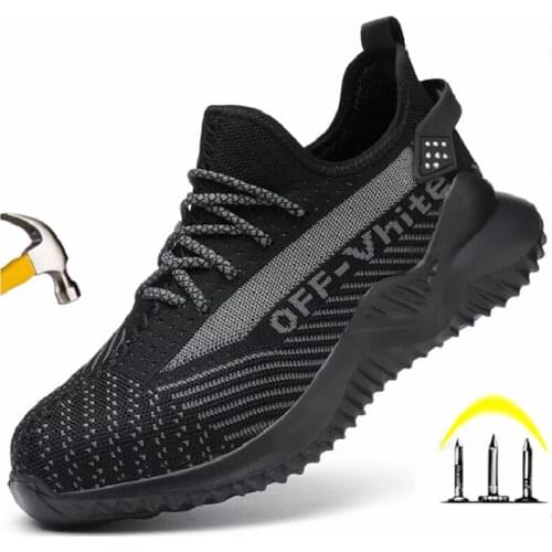 Men and Women Steel Toe AIR Mesh Safety Boots Indestructible Ryder Shoes Anti Puncture Breathable Work Shoes Designer Sneakers