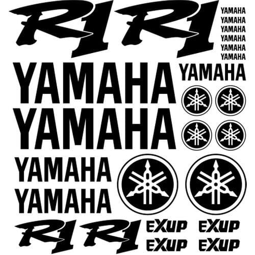 Yamaha decal set for yamaha r1 decal set sponsorship decal set water-resistant decal set