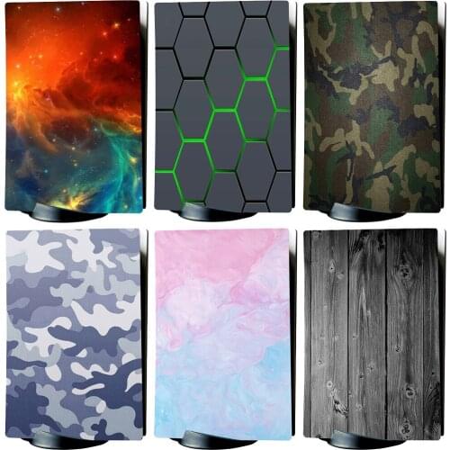 For PS5 Disk Edition Skin Sticker Decal Cover for PlayStation 5 Console and 2 Controllers PS5 Disk Carbon Fiber Skin Sticker