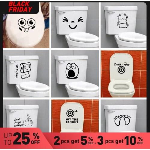 Lovely WC Toilet Bathrooms Wall Stickers Removable Toilet Sticker Wall Decal Home Decor Wall Sticker Removable