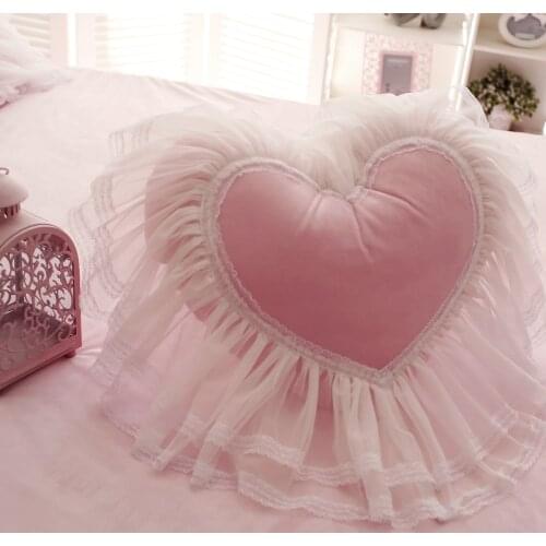 NEW Elegant Rose with Lace Wedding Favors linen Flower Gift Pillow Cushion Wedding decor free shipping