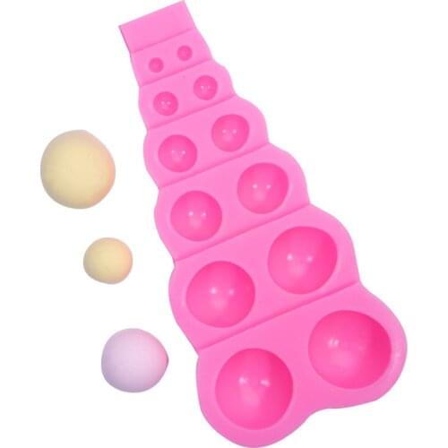 Half round ball beads Chocolate candy mold Fondant Cake Epoxy Silicone Mold