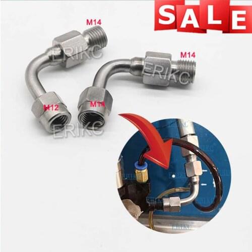 ERIKC Oil Tube Conversion Joint Common Rail Injector Connect Joint To The Common Rail Tube, Bent Oil Tube Pipe For Test Bench