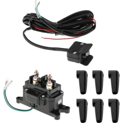 12V Solenoid Relay Contactor Winch Rocker Thumb Switch Combo Replaces for ATV UTV Heavy duty