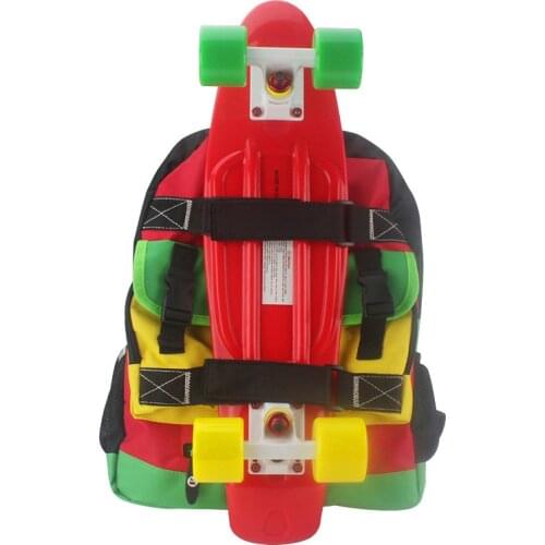 Skateboard Penny Board Backpack Bag Men Women City Travel Fashion Multicolor Shoulder Bag Mini Cruiser Board Carrier Canvas Bag