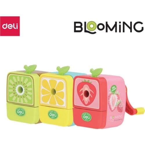 DELI E0671 Pencil sharpener fruit manual crank mechanical pencil sharpeners desk gift student class stationery school supplies
