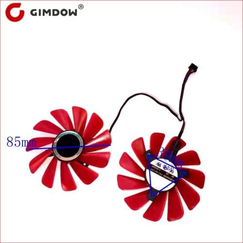 New FDC10U12S9-C 4pin 85mm 2pcs/lot for XFX RX-570-RS RX-580-RS RX480 RX470 RX574 RX578 graphics card fan