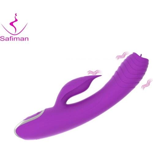 G Spot Rabbit Dildo Vibrator Orgasm Adult Toys USB Charging Powerful Masturbation Sex Toy for Women Waterproof Adult Sex Product