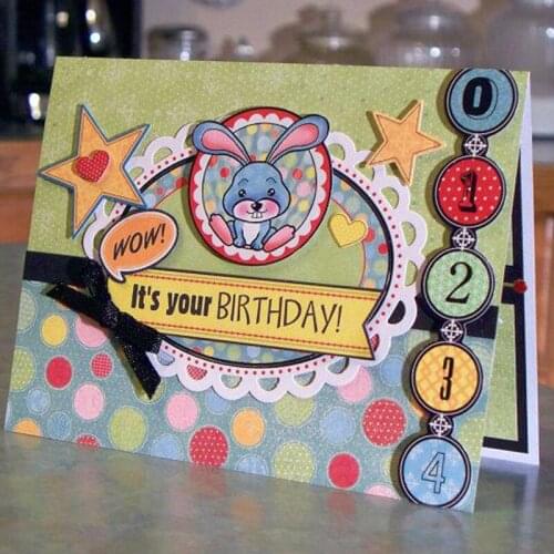 Cute Rabbit Craft Frame Dies Metal Cutting Dies Scrapbooking for Card Making DIY Embossing Photo Frame New Craft Die 140*84mm