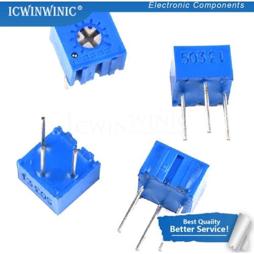 10piece 3362P-1-501LF 3362P 500 ohm 3362P-1-501 3362P-501 3362 P501 501 Trimpot Trimmer Potentiometer Variable resistor