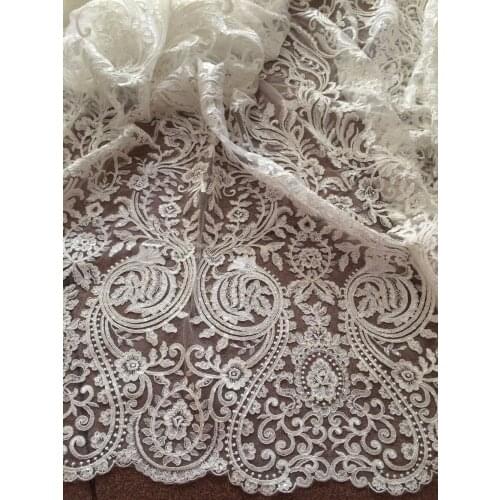 100% polyester SYJ-91223 Embroidery tull net lace fabric high quality african cord lace Free shipping with sequins