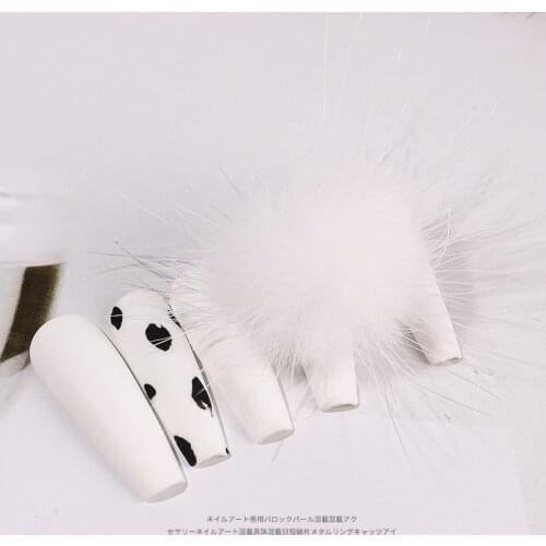 2Pcs/2021 New Creative Nail Accessories Removable Hair Ball Cute Girl Heart Nail Decoration Japanese Nail Art Supplies