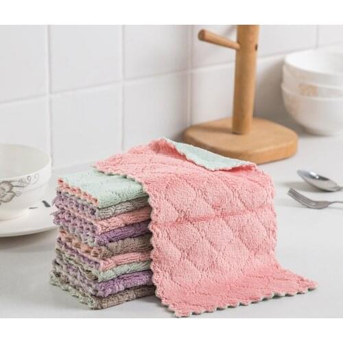 5pcs/set Rag Cleaning Cloth For Washing Dishs Kitchen Supplies Washing Dish Kitchen Cleaning Towel Kitchen Tools