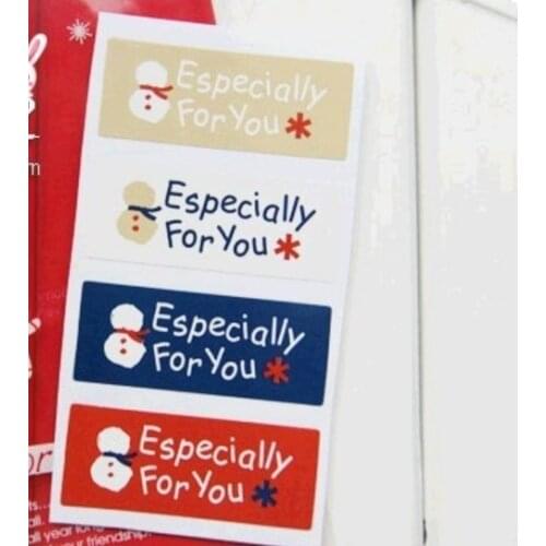 80pcs vintage Christmas Snowman"Especially For You" Sealing label DIY Gifts seal stickers