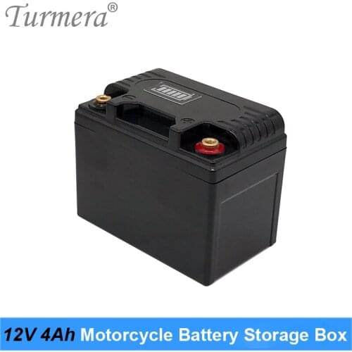 Turmera 12V 4Ah 5Ah Motorcycle Battery Storage Battery Box with Indicator Can Hold 10Piece 18650 or 5Piece 32700 Lifepo4 Battery