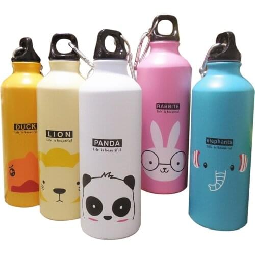 Aluminum Sports Kettle Korean Animal Family Water Cup Aluminum Kettle Children Customizable Alloy Aluminum Mountaineering Glass