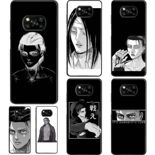Attack on Titan Eren Yeager For POCO F3 F1 F2 M3 X3 Pro Phone Case For Xiaomi Mi 11 Lite Ultra 10T Pro Mi Note 10 Lite