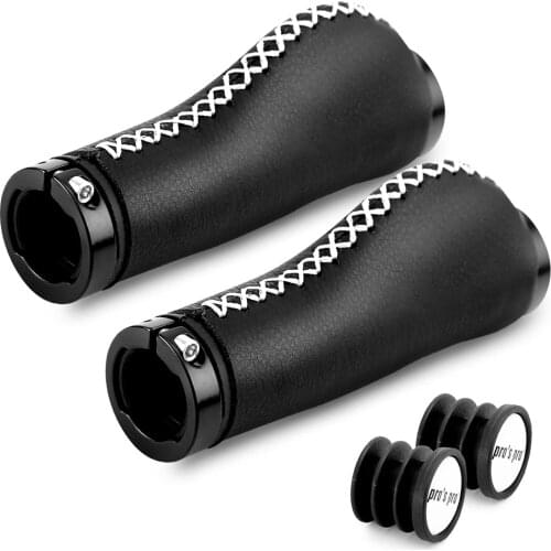 Bicycle Premium PU Leather Handlebar Grip Bike Handlebar Cover Cycling Handlebar Grips Folding Bike Anti-Slip Shockproof