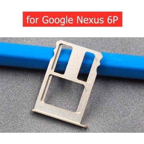 For Google Nexus 6P Card Tray Holder SIM Micro SD Card Slot Adapter Holder Repair Spare Parts