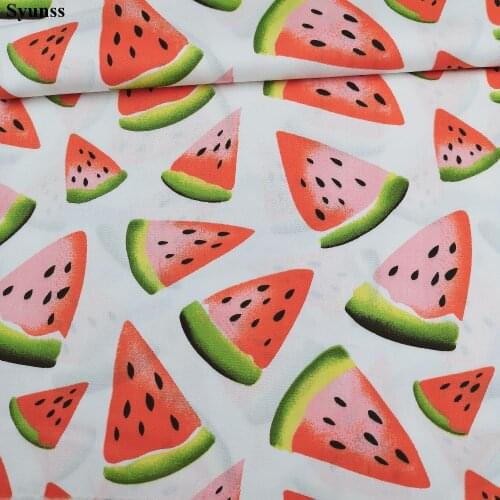 Syunss Watermelon Printed Cotton Fabric For DIY Tissu Patchwork Telas Sewing Baby Toy Dress Bedding Quilting The Cloth Craft
