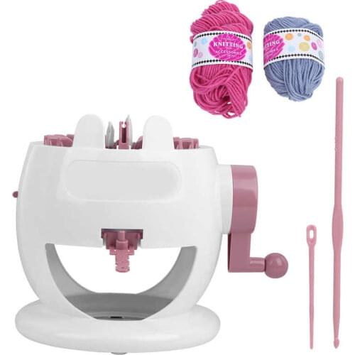 Wooden DIY Hand Knitting Sewing Machine Children Weaving Toy Tool Accessory 22 Needles Simulation Miniature