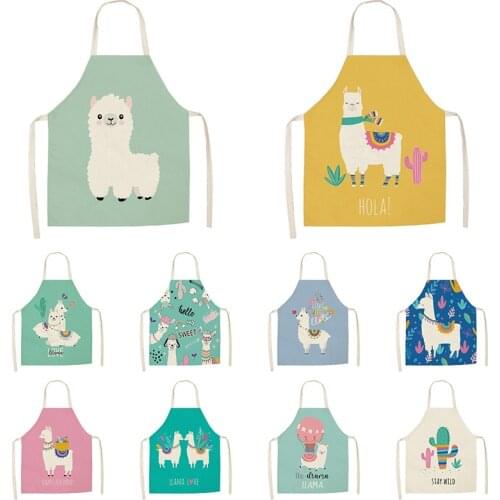 Cute alpaca pattern aprons Apron for kitchen Apron Kitchen apron kitchen apron women master apron alpaca apron for kitchen apron