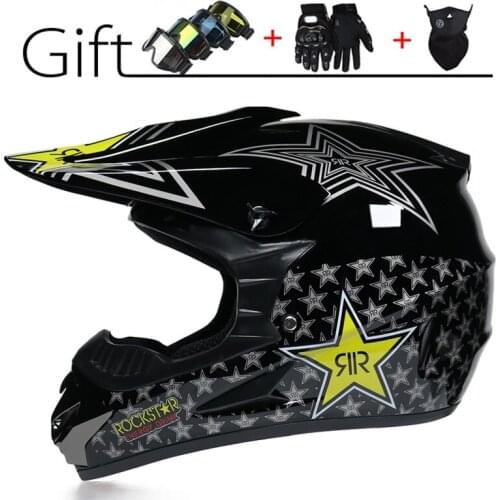 Motorcycle Helmet with 3 Free Gifts Men Off-road Helmet Bike Downhill AM DH Racing Motocross Helmet DOT Capacete Motocross Casco