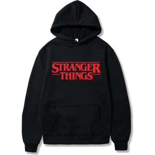 Trendy Faces Stranger Things Hooded Men Hoodies and Sweatshirts Oversized for Autumn Winter Hip Hop Streetwear Men Hoody