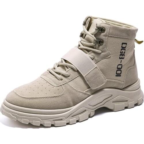 Ankle Boots Warm Men Snow Boots Spring Lace-up Men Shoes 2021 New Arrival Fashion Flock Breathable Autumn Martin Boots Men