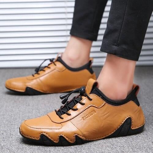 Peas shoes mens leather shoes summer 6088 mens shoes thin leather breathable soft sole sports casual shoes