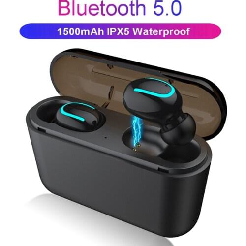 TWS Earbuds 5.0 Wireless Bluetooth Earphone Mini In-Earbuds Headset With Mic For Gaming Sports Earphones For iphone 7 8
