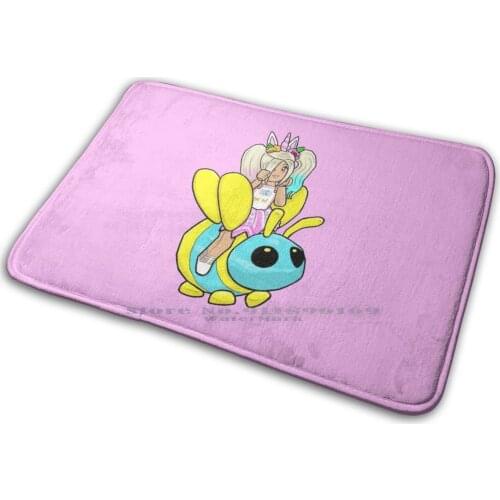 Adopt Me Neon Bee Mat Rug Carpet Anti-Slip Bedroom Entrance Door Mat Funneh Funneh Cake Gamer Gaming Bloxburg Itsfunneh Its