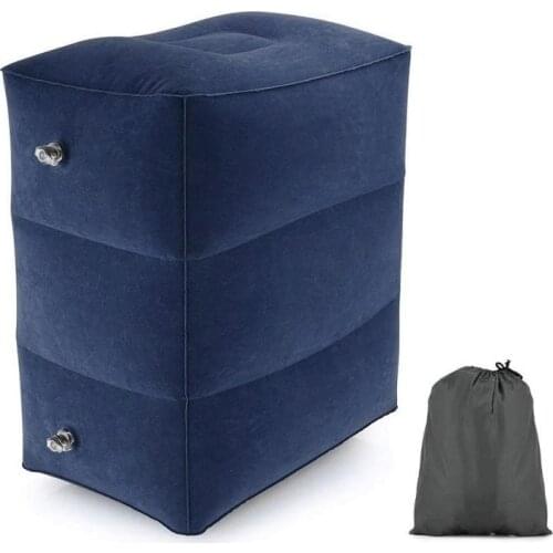 Newest Inflatable Portable Travel Footrest Pillow Plane Train Kids Bed Foot Rest Pad