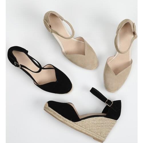 2020 new arrivel women wedge espadrilles,90mm heel height women sandals