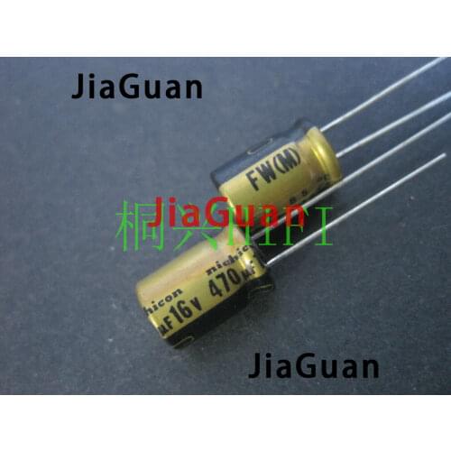 20pcs NEW NICHICON FW 470UF 16V 8X11.5MM audio Electrolytic Capacitor 16V470uF filter amplifier 16v 470uf 470uf/16v