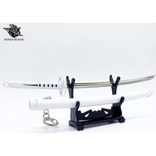 Bleach Gotei Juusantai Sword Small Replica Zanpakutou Kuchiki Rukia Sode no Shirayuki Tsukishiro Bankai Blade Metal Model