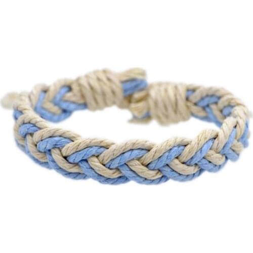 Handmade Braided Bracelets Cotton Linen Rope String Weave Brazil Ethnic Boho Bracelets Bangle Wristband For Women Men Jewelry