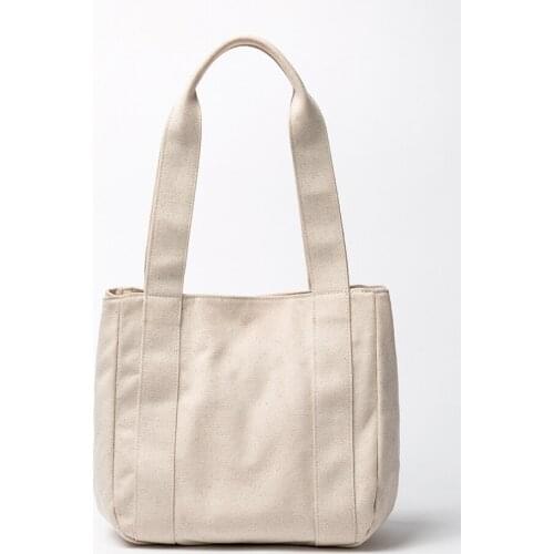 Casual Canvas Women Shoulder Bags Designer Lady Handbags Large Capacity Tote Big Shopper Bag Simple Female Purses Commute 2021