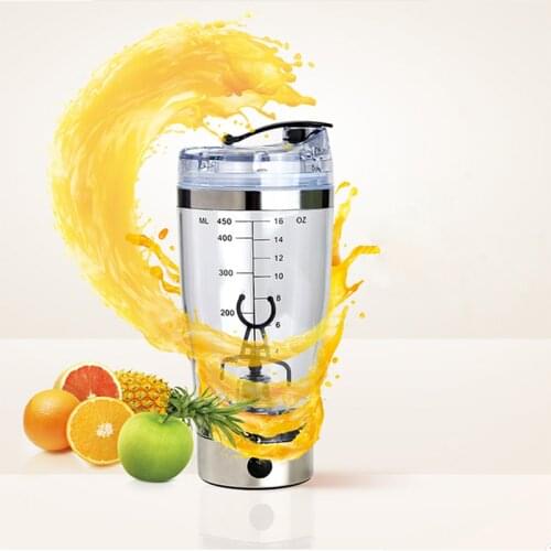 Premium Electric Protein Shaker Bottle, Made with ABS - BPA Free - 16 oz Portable Mixer Cup/USB Rechargeable Shaker Cups