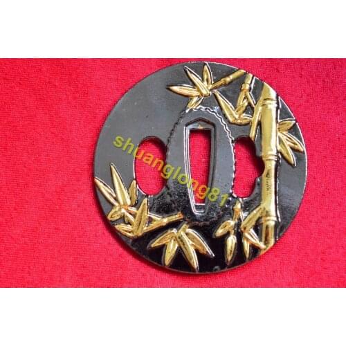 HandMade Strong Bamboo Japanese Alloy Guard Tsuba For Samurai Katana Sword Knife Guard Wakizashi Nice