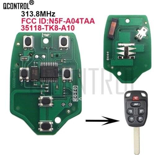 QCONTROL Car Remote Key Circuit Board with ID46 Chip N5F-A04TAA Fit for 2011 2012 2013 2014 Honda Odyssey