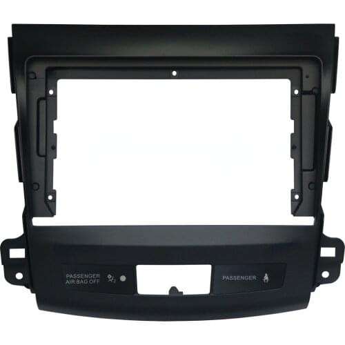 Radio Fascia fit For MITSUBISHI OUTLANDER 2008-2012 9 INCH Stereo DVD Player Install Surround Trim Panel Audio Frame Cover Bezel
