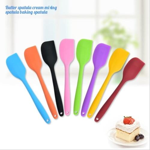 Multicolor food grade biscuit pastry scraper cake baking spatula silicone spatula non-stick butter cooking silicone spatula set