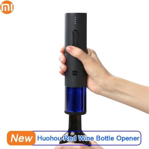 Xiaomi Youpin Huohou Automatic Red Wine Bottle Opener Electric Corkscrew Foil Cutter Cork Out Tool 6S Open 550Mah Battery